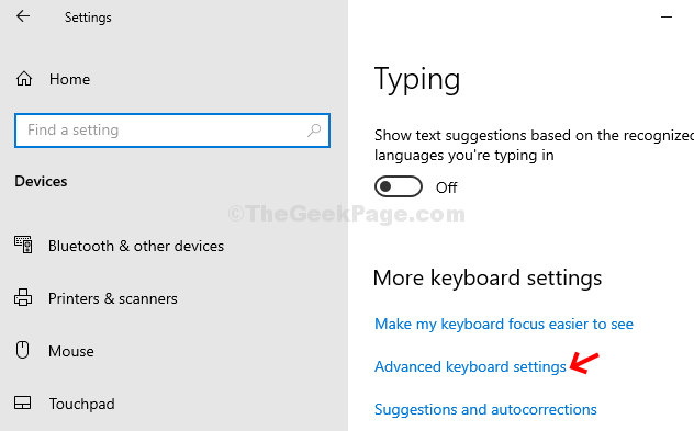 Digitando mais configurações do teclado Configurações avançadas do teclado
