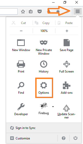Optionen-Mozilla