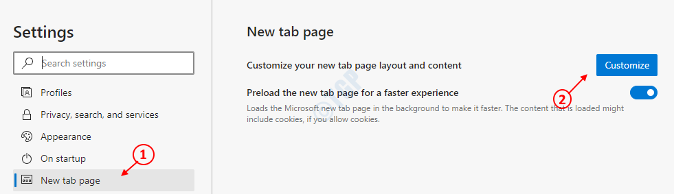 Jak změnit stránku Nová karta na prázdnou stránku v Microsoft Edge
