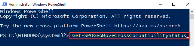 Windows Powershell (admin) Kør kommando til Geo Location Compatibility Enter
