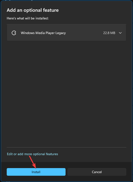 Instalați Windows Media Player 