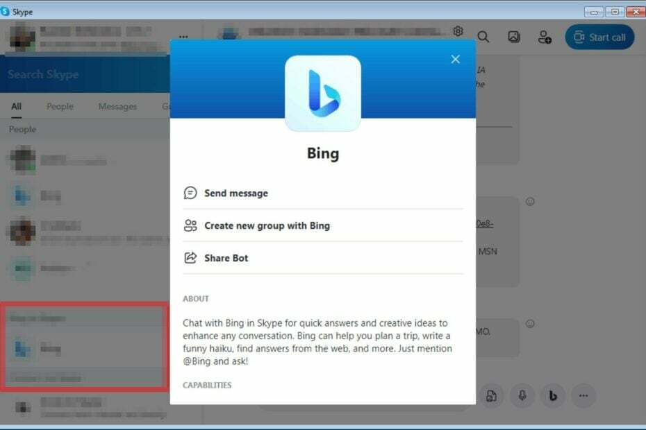 Skype에서 Bing Chatbot을 비활성화하는 방법 [가장 빠른 방법]