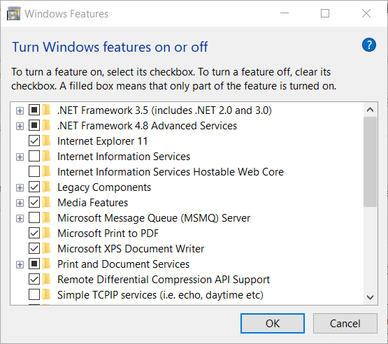 Windows Features window gog galaxy не открывается, не подключен