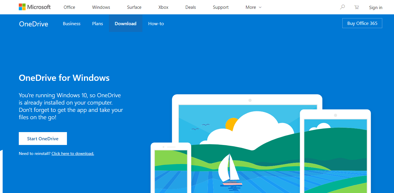 Pagina web OneDrive - Nu se pot descărca fișiere OneDrive
