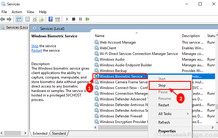 Zastavenie biometrickej služby