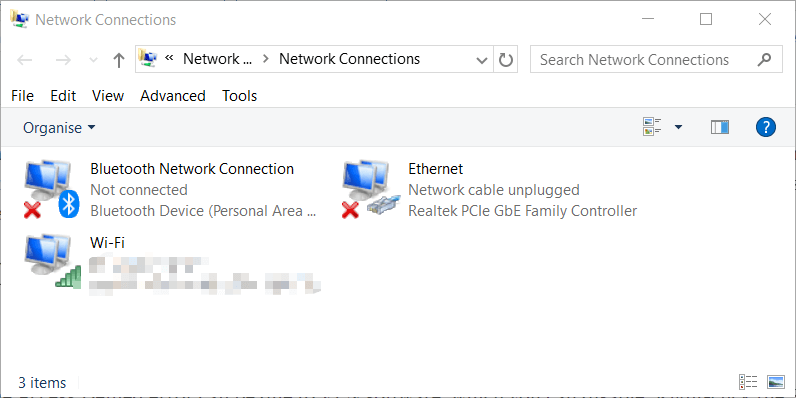 Εφαρμογή " Συνδέσεις δικτύου" στην οποία δεν έχετε άδεια πρόσβασης σε αυτόν τον διακομιστή