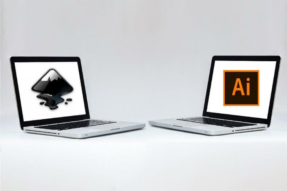 „inkscape“ vs „Adobe“ iliustratorius