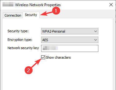vahekaardi turvalisus vaade salvestatud wifi paroolid Windows 10, mac