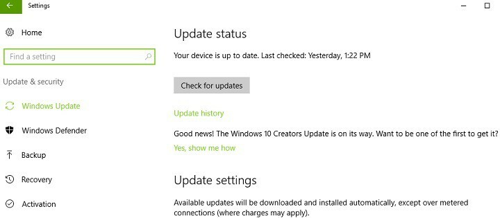 Как да деактивирам известия за надстройка на Windows 10 Creators Update