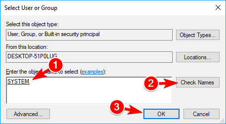 selecteer gebruikers- of groepsvenster png-miniaturen tonen geen Windows 10