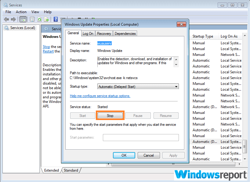Windows 10 Windows Update se habilita