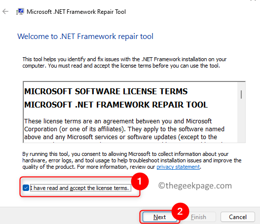 .net Repair Tool Όροι Συμφωνίας Ελάχ