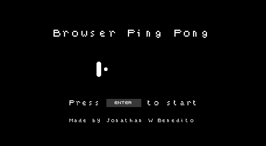 invio per avviare il browser del gioco pong