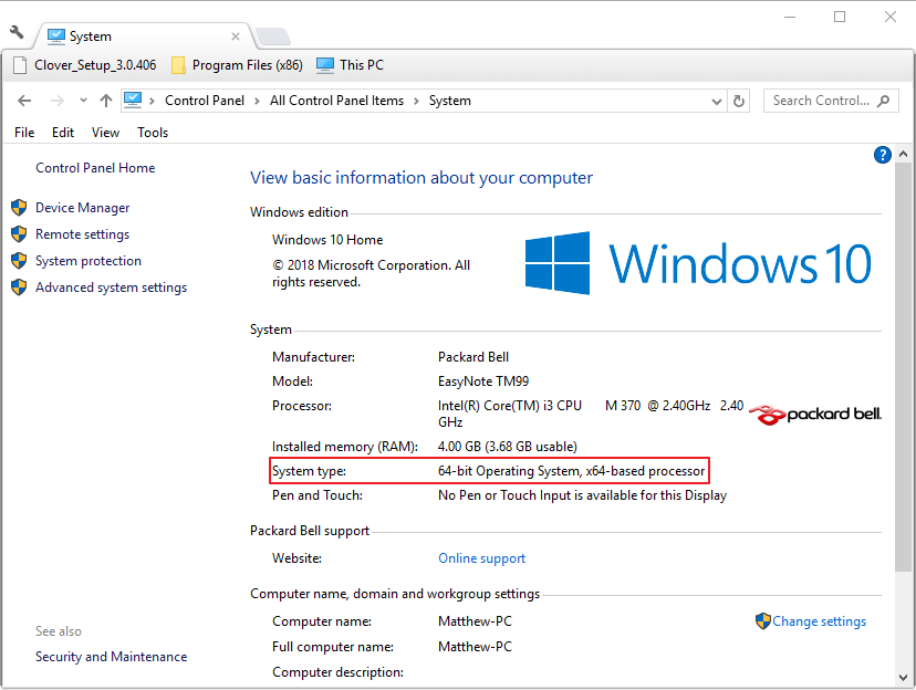 Windows 10-Systemdetails zur Installation von jdk windows 10