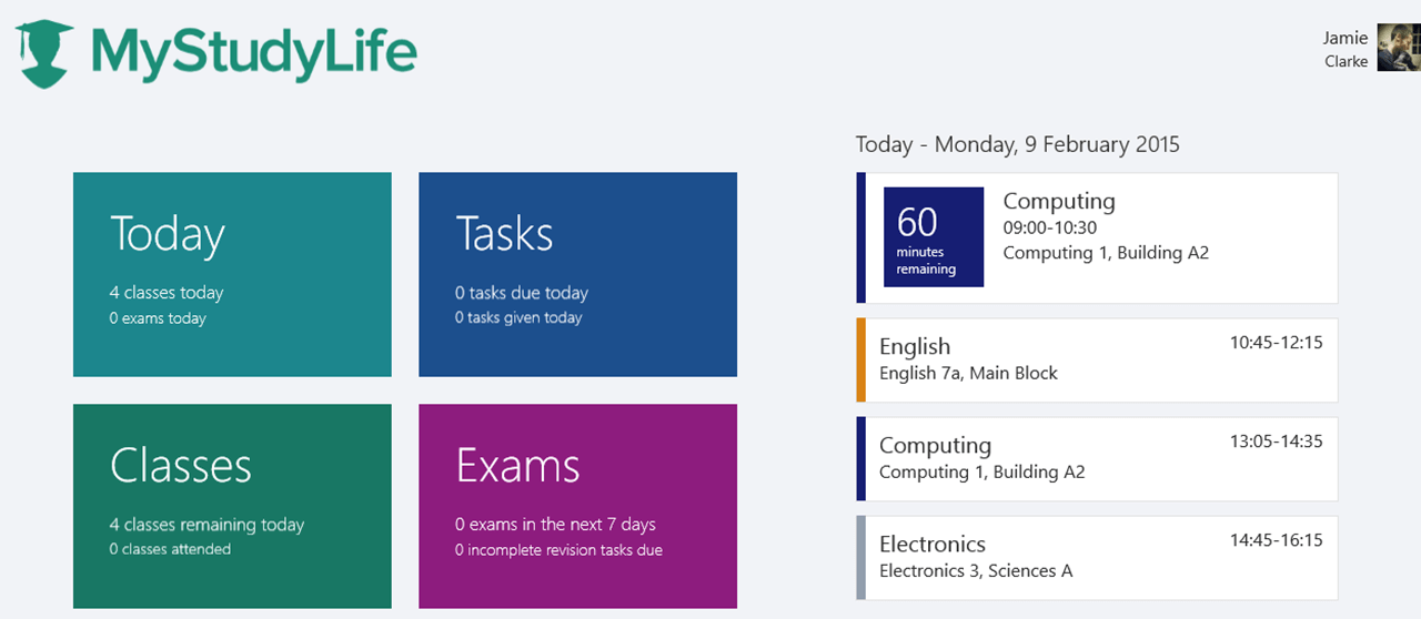 My Study Life Windows 10 -sovellus