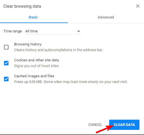 Vymazať medzipamäť prehliadača Slack nemôže nahrávať súbory