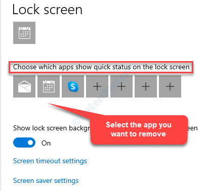 Tela de bloqueio Escolha quais aplicativos mostram status rápido na tela de bloqueio Selecione o aplicativo