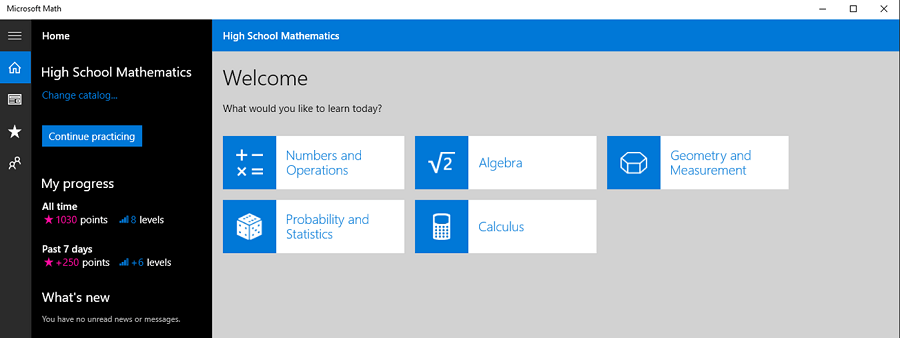 Microsoft Math Windows 10-App