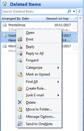 recuperare Outlook archivio cancellato