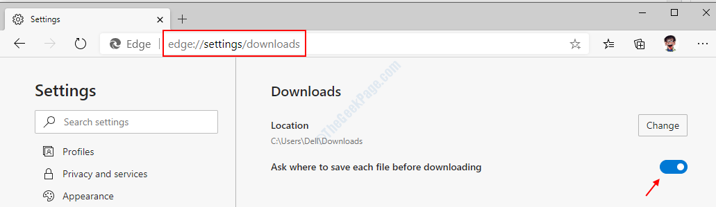 Microsoft Edge को स्वचालित रूप से फ़ाइलें डाउनलोड करने से रोकना
