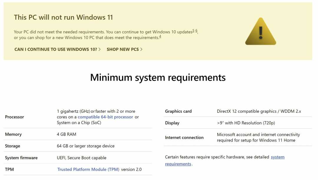 Šajā datorā nevar palaist sistēmu Windows 11