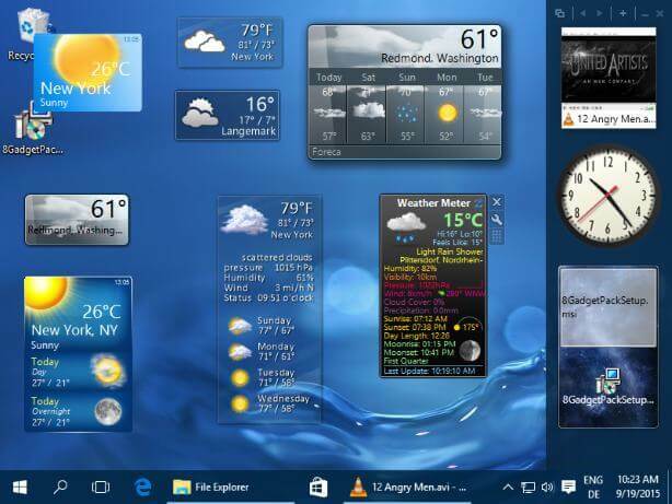 Görev çubuğunda hava durumu widget'ları windows 10 sıcaklık widget'ı
