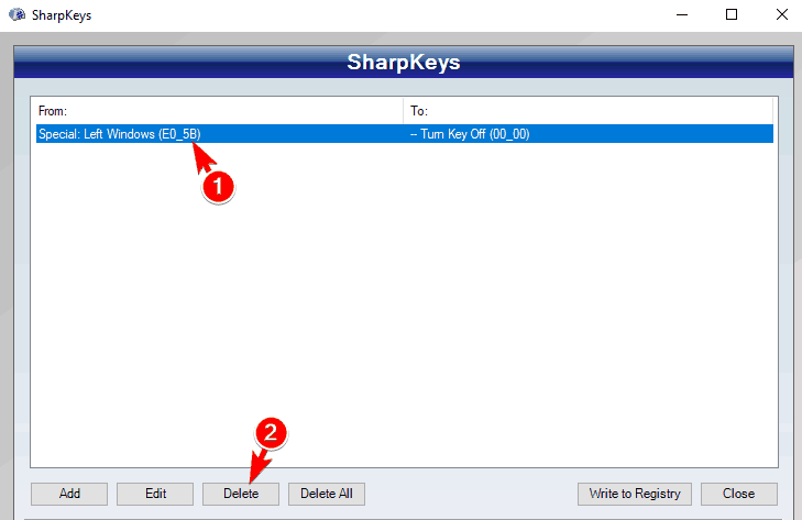 Sharpkeys حذف تعطيل مفتاح Windows