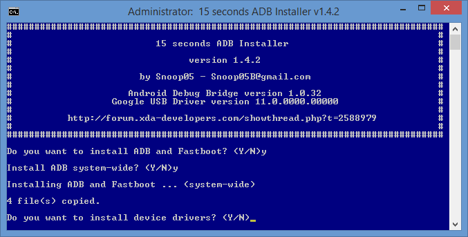 ADB installer -adb reboot bootloader ei tööta