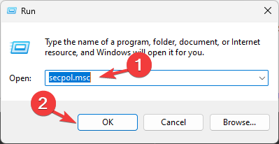 secpol.msc „Windows“ užduočių planuokliui nepavyko paleisti veiksmo