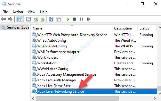 שירותים שמות Xbox Live Networking Network