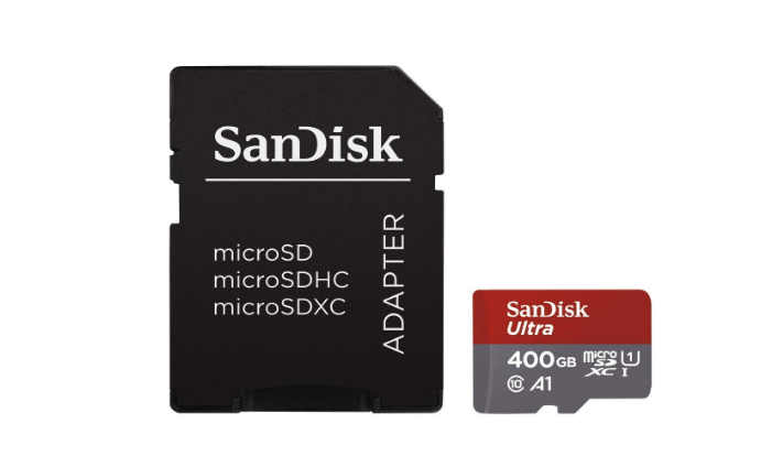 Sandisk Ultra 400GB Micro SDXC UHS-I kaart koos adapteriga