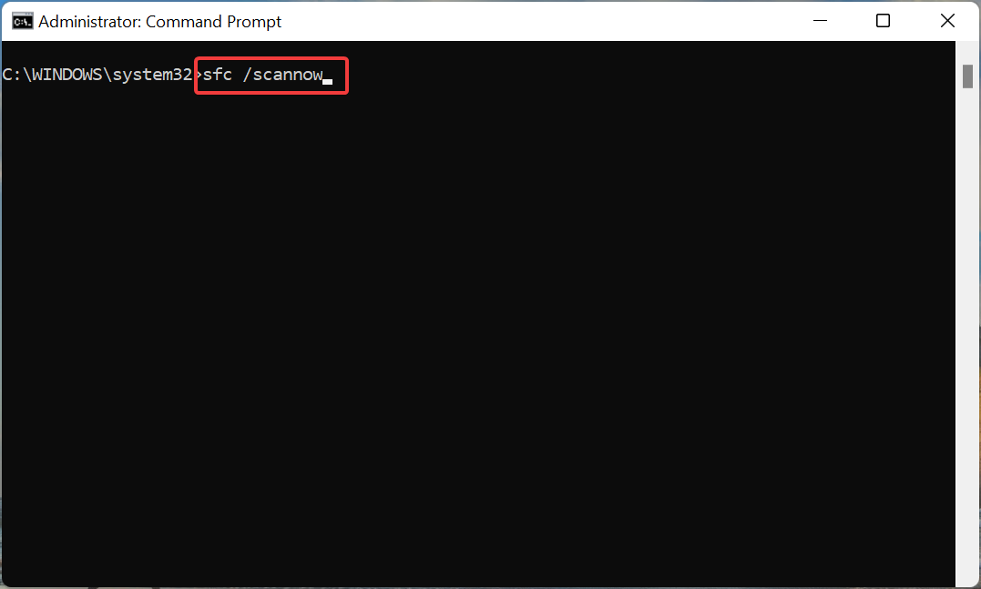 Windows 11 srttrail.txt dosyasını düzeltmek için SFC taramasını çalıştırın