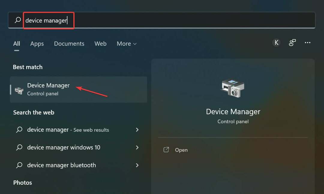 Geräte-Manager, um zu beheben, dass die SD-Karte nicht erkannt wird, Windows 11