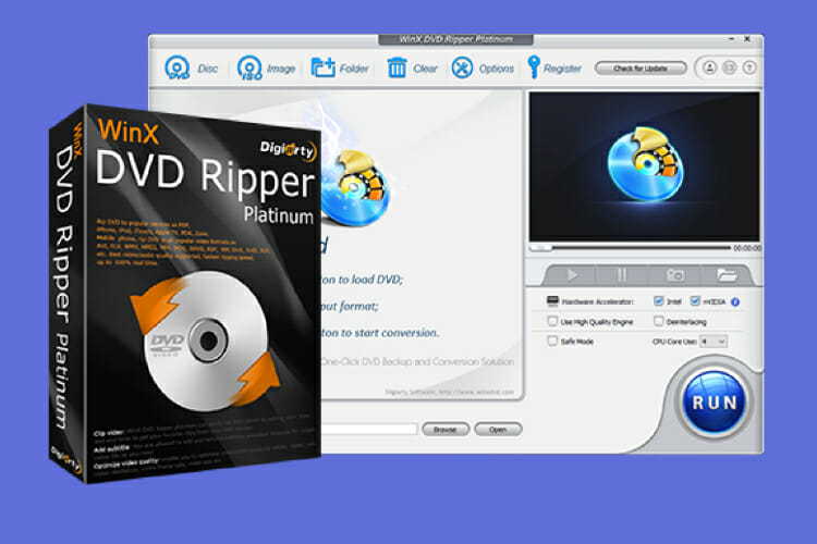 „WinX DVD Ripper“ platinos reklamjuostė