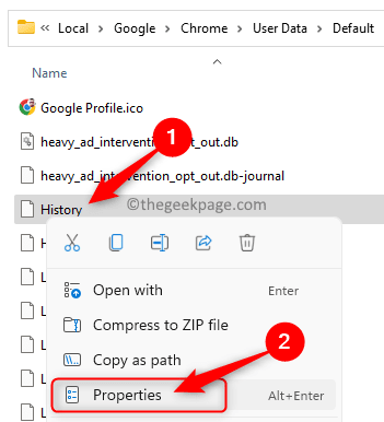 Datei-Explorer Chrome Standardordner Verlauf Dateieigenschaften Min