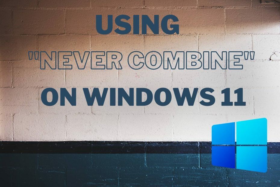Kombinieren Sie niemals Taskleistensymbole Windows 11