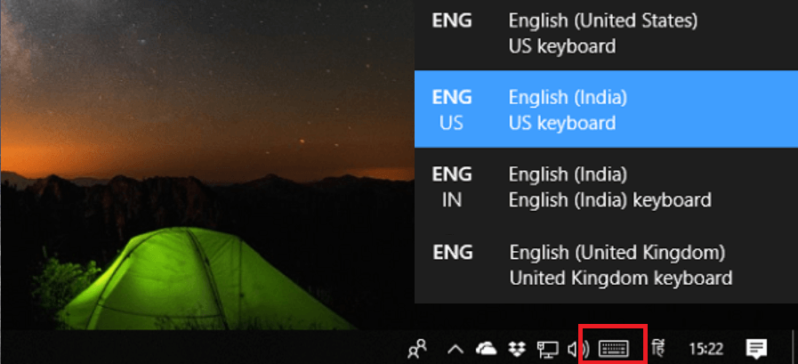 Windows 10 vaihtaa näppäimistöjen välillä