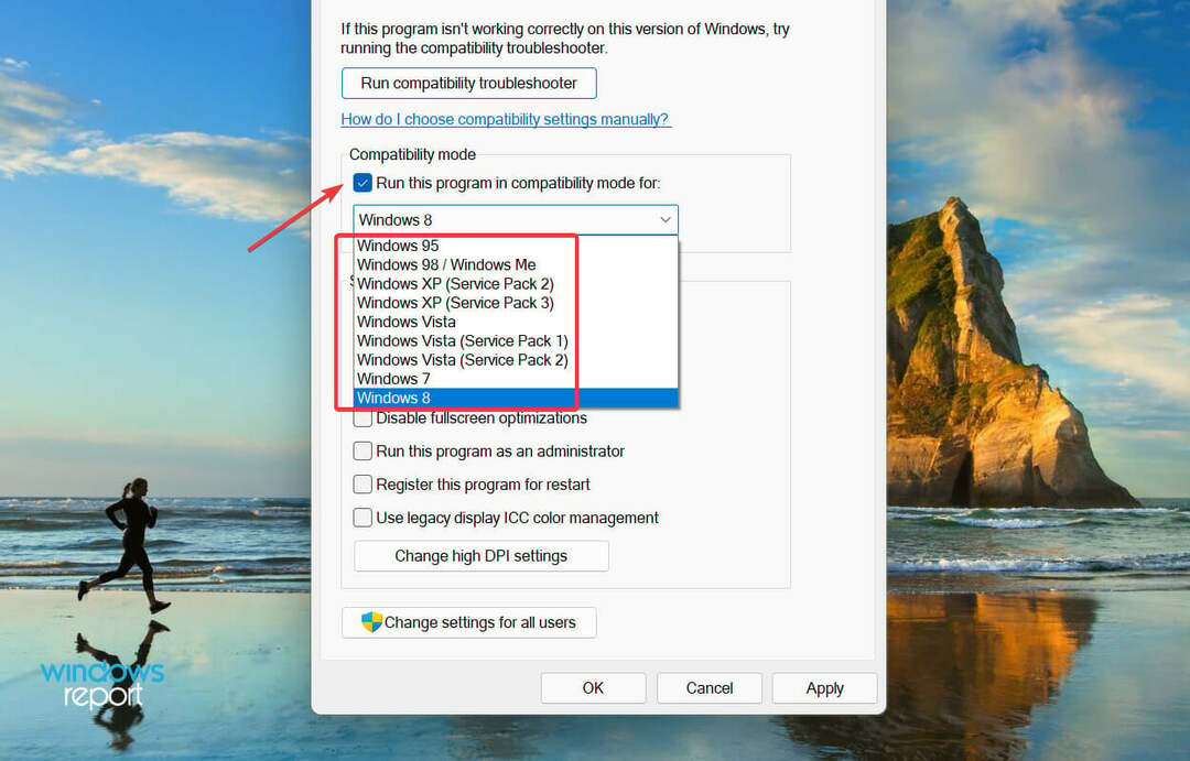 Execute o programa no modo de compatibilidade para corrigir o msi afterburner que não funciona no Windows 11