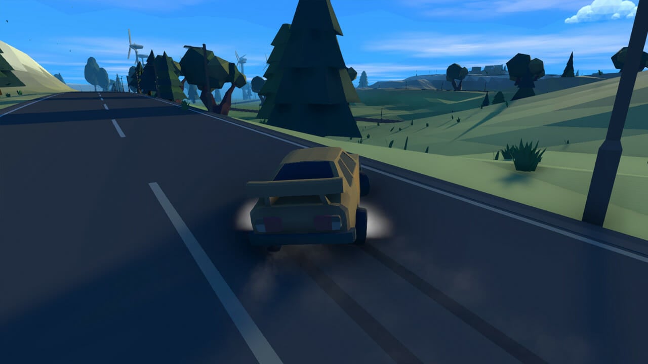 O fotografie a unei mașini în derivă în jocul Arcade Drift