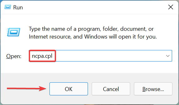 ncpa.cpl, um zu beheben, dass Dell XPS keine Verbindung zum WLAN herstellt