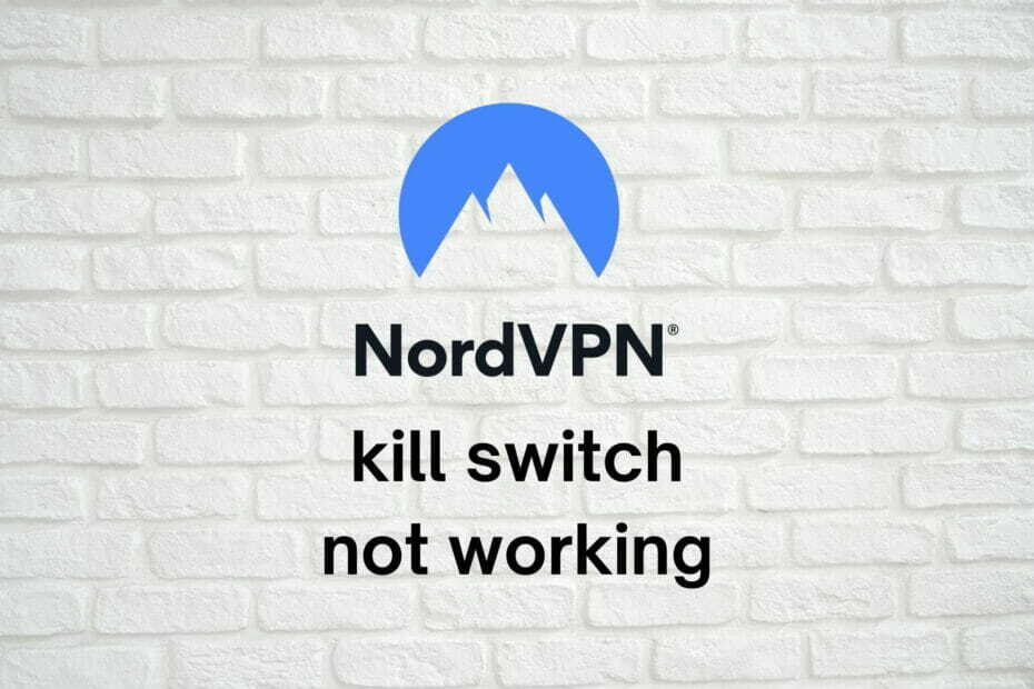 สวิตช์ฆ่า NordVPN ไม่ทำงาน