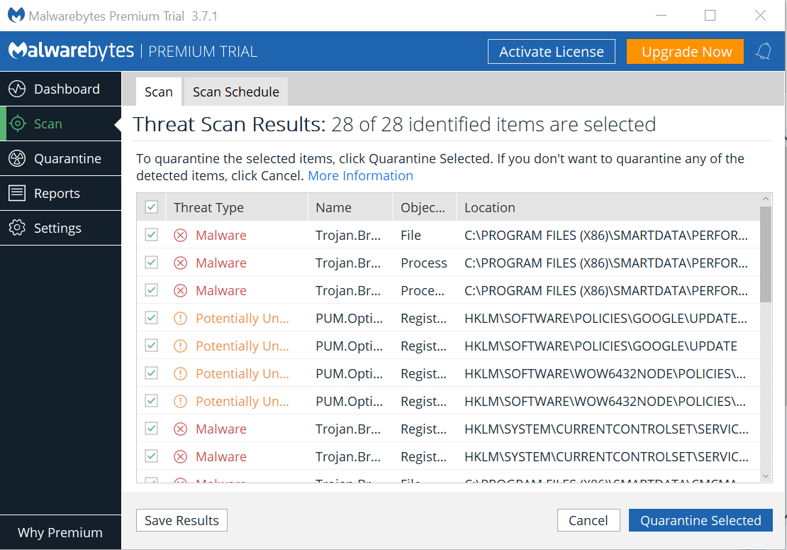 Malware-byte-virus eltávolítás