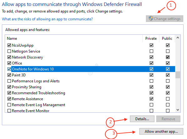 Az engedélyezett / letiltott alkalmazások listájának kezelése a Windows Defender tűzfalon
