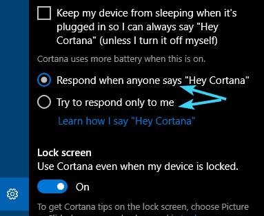 kompiuterio valdymas balsu „Windows 10 Cortana“ reaguoja į balso komandas