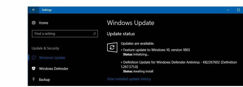 Windows 10 huhtikuu päivitys