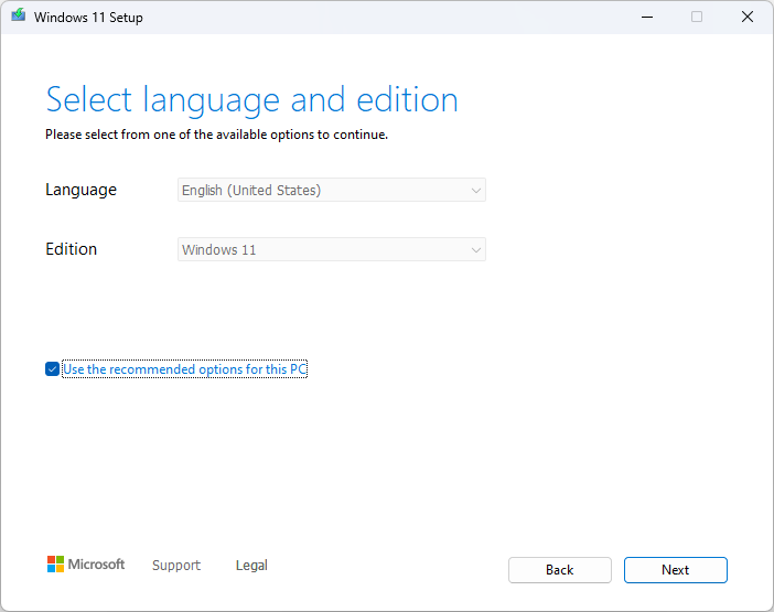 Наступне налаштування Windows 11, крок 2