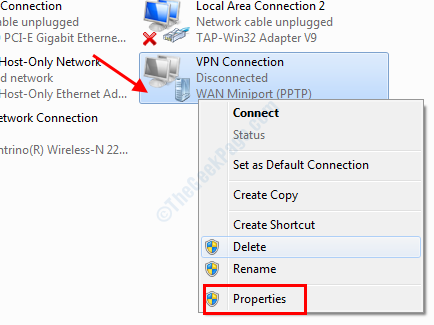 Właściwości VPN