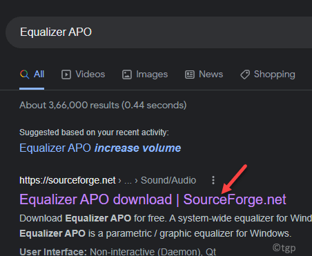 Google'i otsingu ekvalaiseri Apo Sourceforge'i lingi min (1)