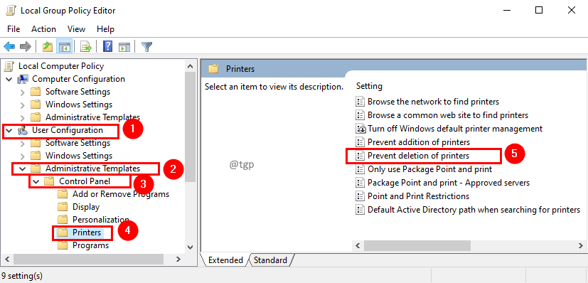 วิธีจำกัดผู้ใช้ไม่ให้ลบเครื่องพิมพ์ใน Windows 11,10