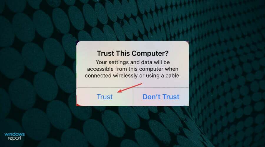 Trust to fix windows 11 herkent iphone niet
